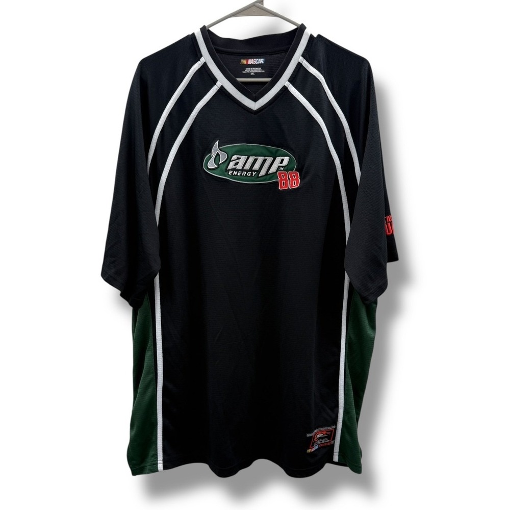 NASCAR Dale Earnhardt Jr 88 Amp Energy Jersey Mens 2XL Black Green Racing‎ Shirt
